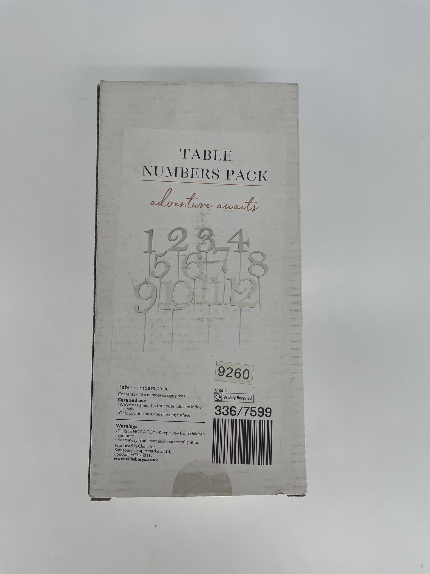 Wedding Table Numbers