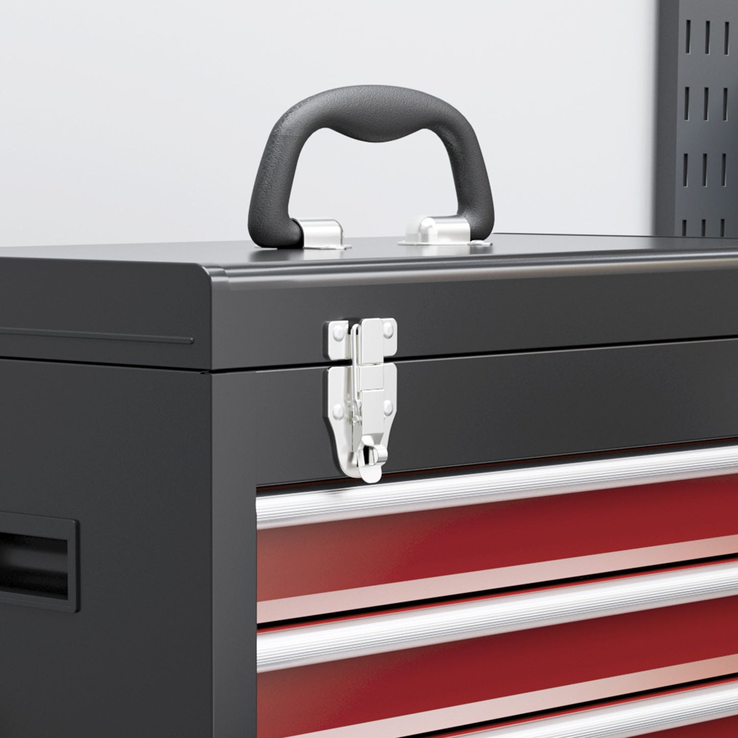 Rolling Tool Cabinet on Wheels w/ 5 Drawers & Lockable Cabinet, Portable Top Tool Chest & Roller Cabinet Combo for Workshop, Home | HOMCOM-7