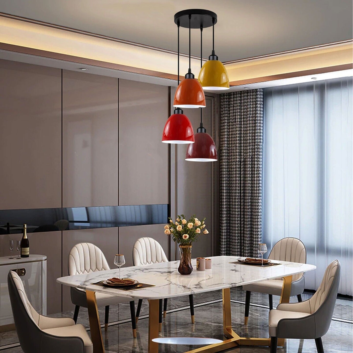 Vintage Industrial Retro Style Metal Lamp Shade Ceiling Hanging Pendant Light-4078-3
