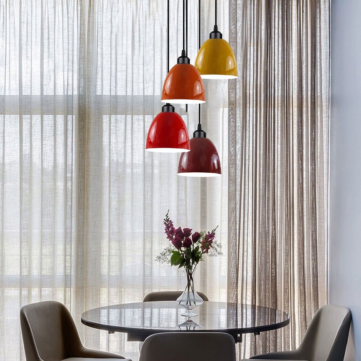Vintage Industrial Retro Style Metal Lamp Shade Ceiling Hanging Pendant Light-4078-2