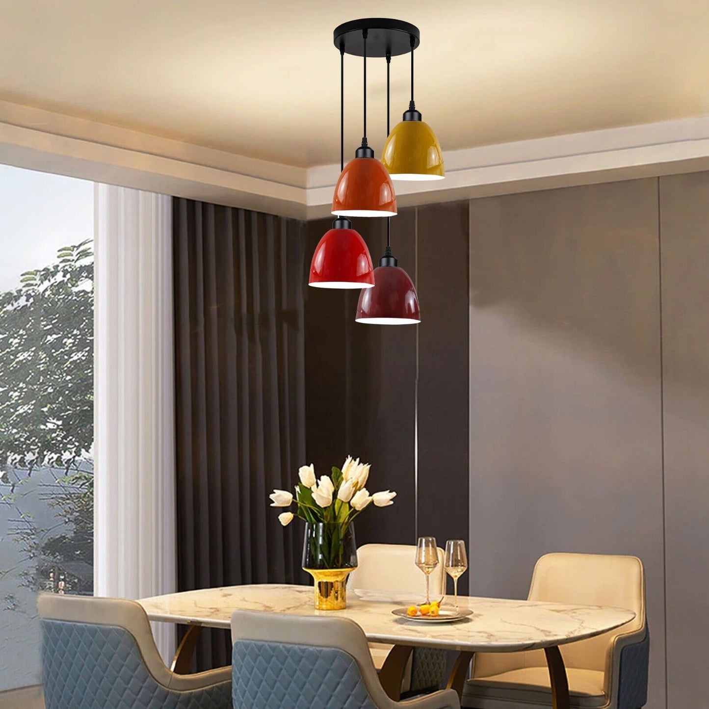 Vintage Industrial Retro Style Metal Lamp Shade Ceiling Hanging Pendant Light-4078-1
