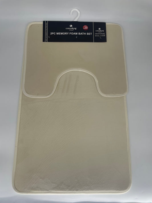 2 Piece Memory Foam Bath Sets